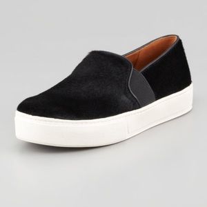 Vince black Berlin pony calf hair slip on sneaker